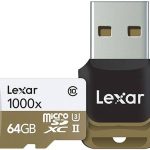 LEXAR MICROSD 64GB WITH SD CARD READER