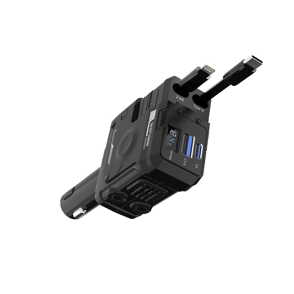 1758397513_127943792_Porodo2066W20Car20Charger20Lightning202620Type20-C20-20Black202.jpg porodo 66w car charger lightning & type-c wires - Image 1