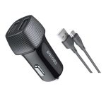 PORODO DUAL PORT CAR CHARGER 3.4A M/I/T