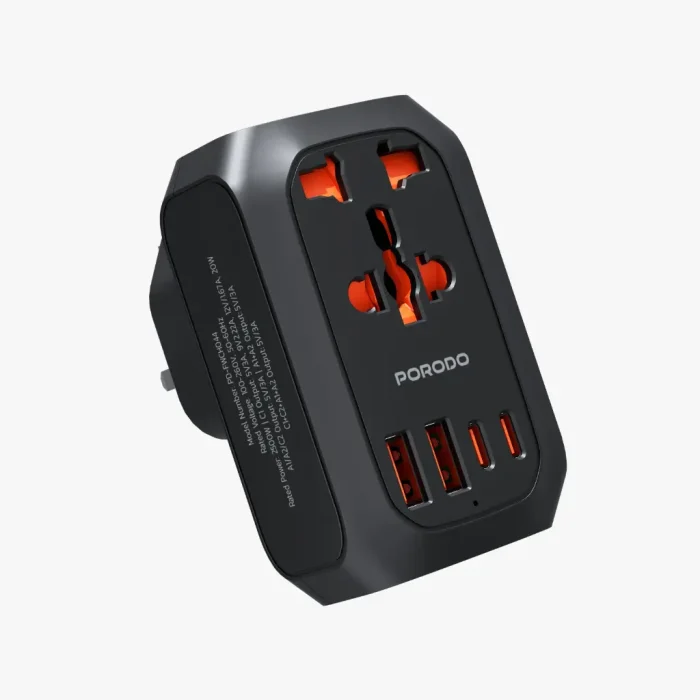 PORODO UNIVERSAL AC ADAPTER MULTI-DEVICE CHARGING UK PLUG