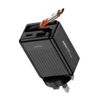 PORODO 75CM RETRACTABLE TYPE-C SUPER QUICK CHARGER 42W