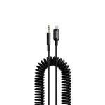 PORODO 3.5MM LIGHTNING AUT COILED AUDIO CABLE
