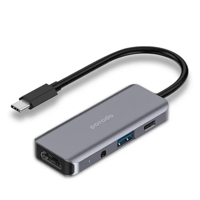 PORODO 4IN1 HDMI 4K USB-C MULTI PORT HUB