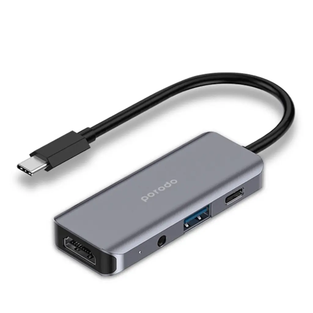 1758521360_1141967711_PORODO204IN120HDMI204K20USB-C20MULTI20PORT20HUB.webp PORODO 4IN1 HDMI 4K USB-C MULTI PORT HUB - Image 1