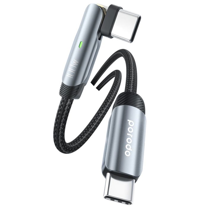 PORODO 180° ROTATING USB-C CHARGING&DATA TRANSFER 1M