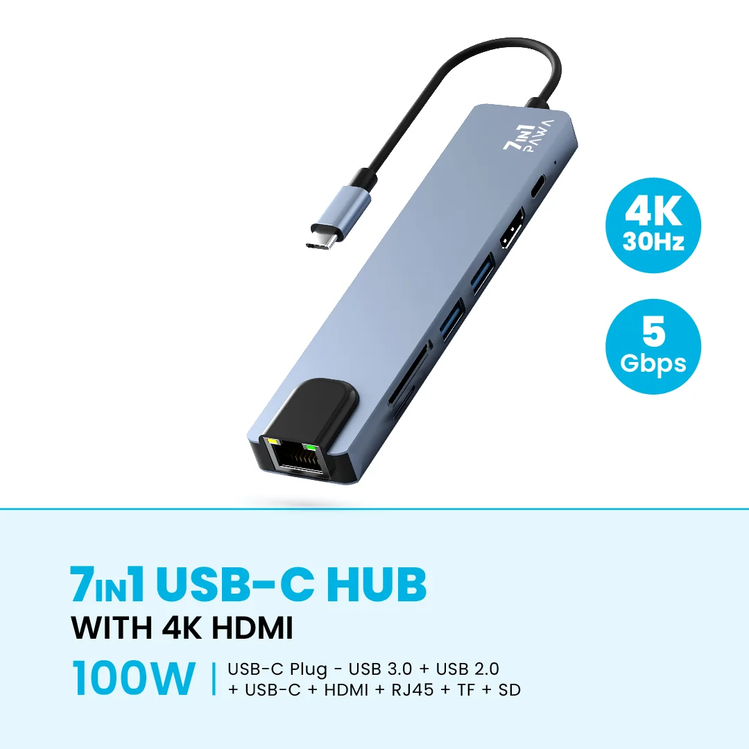 1758895833_1431829000_PAWA20720IN20120USB-C20HUB20WITH204K20HDMI20100W.webp PAWA 7 IN 1 USB-C HUB WITH 4K HDMI 100W - Image 1