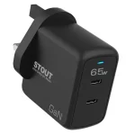 PAWA STOUT GAN TRAVEL CHARGER WITH DUAL PORT PD PORT 65W