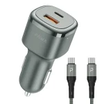 PAWA SOLID CAR CHARGER DUAL PORT WITH C TO C CABLE