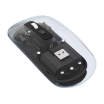 HEATZ ZM17 TRANSPARENT DUAL MODE WIRELESS BLUETOOTH CHARGING MOUSE