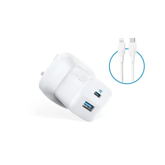 ANKER 323 CHARGER WITH 33W USB C TO LIGHTNING CABLE 1M