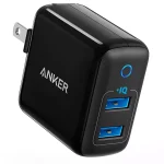 ANKER POWERPORT 24W 2-PORT USB CHARGER BLACK