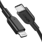 ANKER POWERLINE LII USB-C CABLE WITH LIGHTNING CONNECTOR 6FT BLACK
