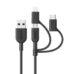 ANKER POWERLINE LI 3 IN 1 CABLE CABLE 3FT BLACK