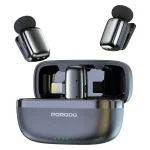 Porodo Wireless Lavalier Microphones  Lightning Connector | Noise Reduction-Black PD-LFST189-BK