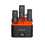 Porodo Wireless Collar Double Microphone With Charging Case and Lightning Adapter -Black PD-WCDMIC-BK