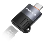 Porodo USB-C | OTG TF Card Reader-Black PDETK18BK