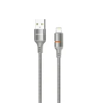 Porodo USB-A To Lightning LED Light Cable-Grey PD-CBL0027-GY-L