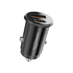 PORODO USB A+C CAR CHARGER WITH C+LIGHTNING CABLE 30W