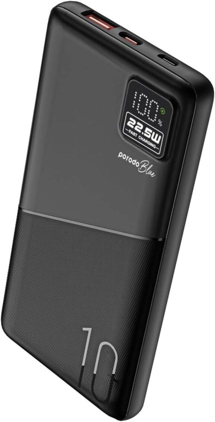 PORODO BLUE 10000MAH QUICK CHARGE POWER BANK PB-PBFCH053-BK
