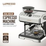 Lepresso Espresso Machine Conical Grinder & Steamer